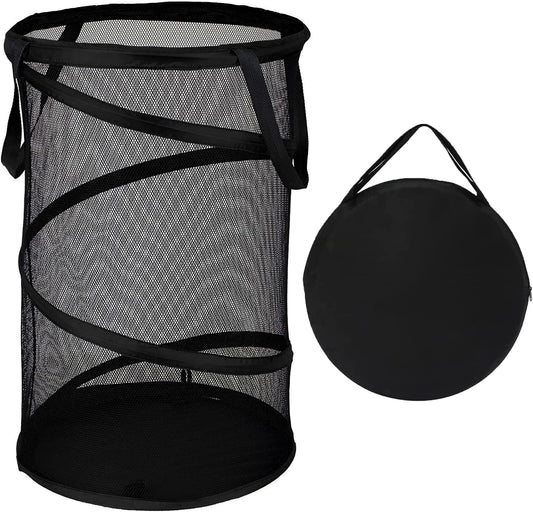 Collapsible Laundry Basket Foldable Mesh Pop Up Hamper with Handles for Laundry Room, Bathroom, Kids Room, V1258-DP02-B-887