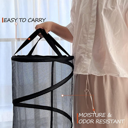 Collapsible Laundry Basket Foldable Mesh Pop Up Hamper with Handles for Laundry Room, Bathroom, Kids Room, V1258-DP02-B-887