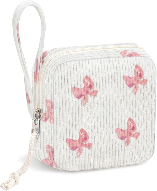 Small Makeup Bag | Discreet Period Bag Pad Pouch for Purse| Sanitary Napkin Storage & Tampon Holder for V1258-DP02-B-891