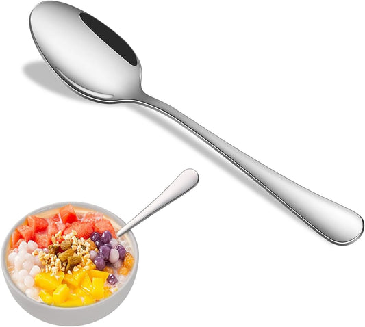8-Piece 6.7 Inches Stainless Steel Tea Spoon,Durable Dishwasher Safe Teaspoons,Silverware Dessert Spoons For V1258-DP02-B-900