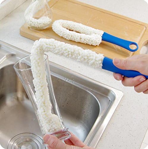 Long Bottle Brush Cleaner for Decanters & Water Bottles - 16" Flexible Foam Washing Wand for Vases, Tumblers, V1258-DP02-B-914