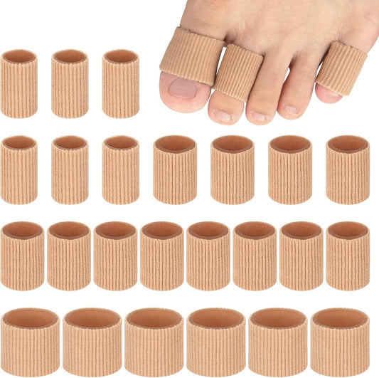 24PCS Gel Toe Protectors Covers, 0.98 Inches Toe Sleeve Tubes Pads Guards for Blisters, Corn Cushions for V1258-DP02-B-919