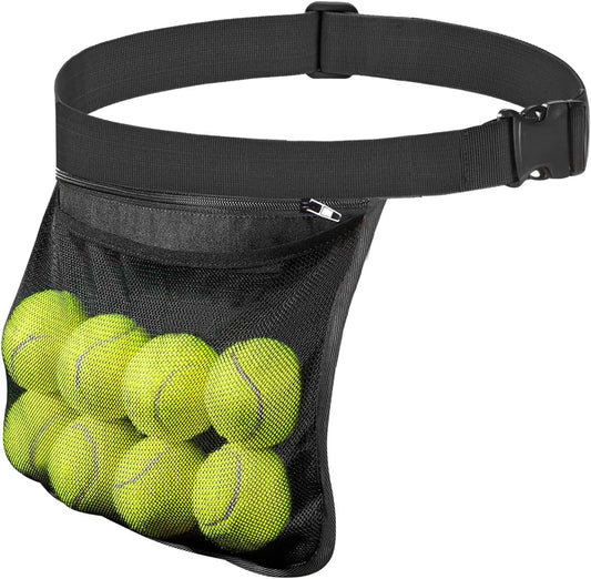 Tennis Ball Holder Ball Bag, Adjustable Pickleball Waist Pouch Holder, Pickleball Bags Holding 8-10 Tennis or V1258-DP02-B-921