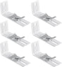 6 Pcs Vertical Blinds L Bracket Vertical Blind Wall Mount with Headrail 1-1/2" C Clamp Brackets 4" Outside V1258-DP02-B-922