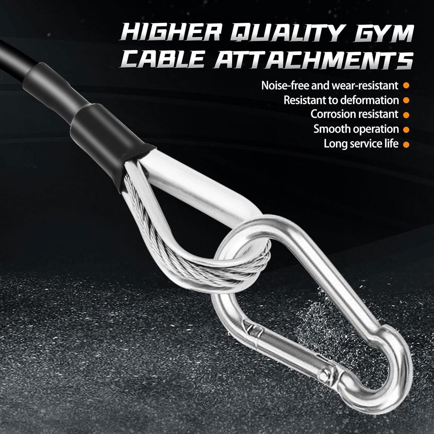 Cable Attachments for Gym, 2PCS Gym Cable Extension Compatible with Gym Accessories, Gym Cable Machine for V1258-DP02-B-923