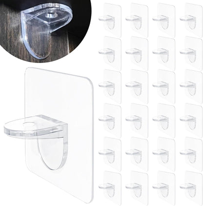 Adhesive Shelf Bracket 2.8" Punch Free Shelf Support Pegs Nail-Free Shelf Support Peg for Shelves, Kitchen V1258-DP02-B-926
