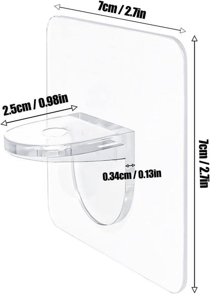 Adhesive Shelf Bracket 2.8" Punch Free Shelf Support Pegs Nail-Free Shelf Support Peg for Shelves, Kitchen V1258-DP02-B-926