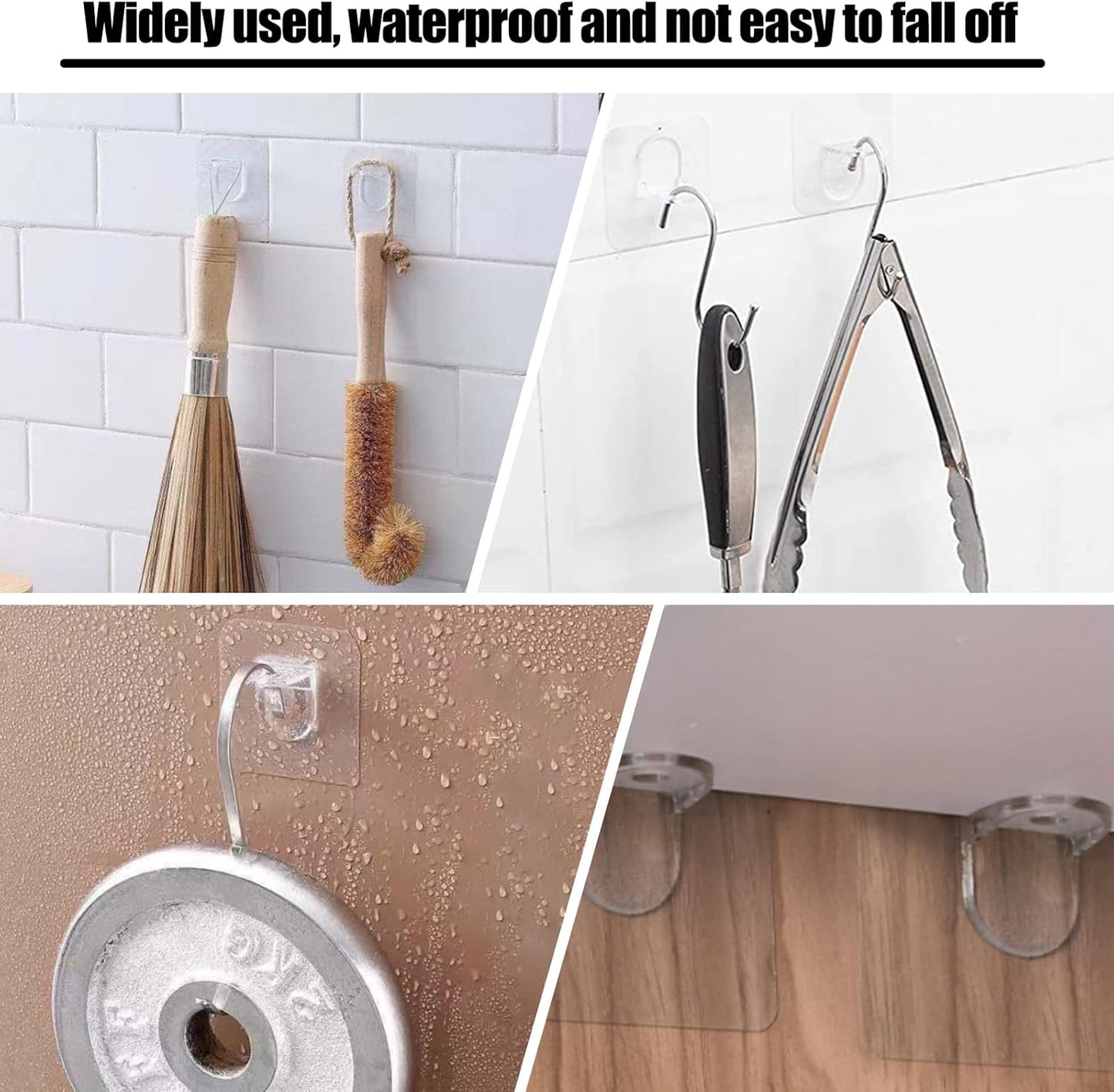 Adhesive Shelf Bracket 2.8" Punch Free Shelf Support Pegs Nail-Free Shelf Support Peg for Shelves, Kitchen V1258-DP02-B-926