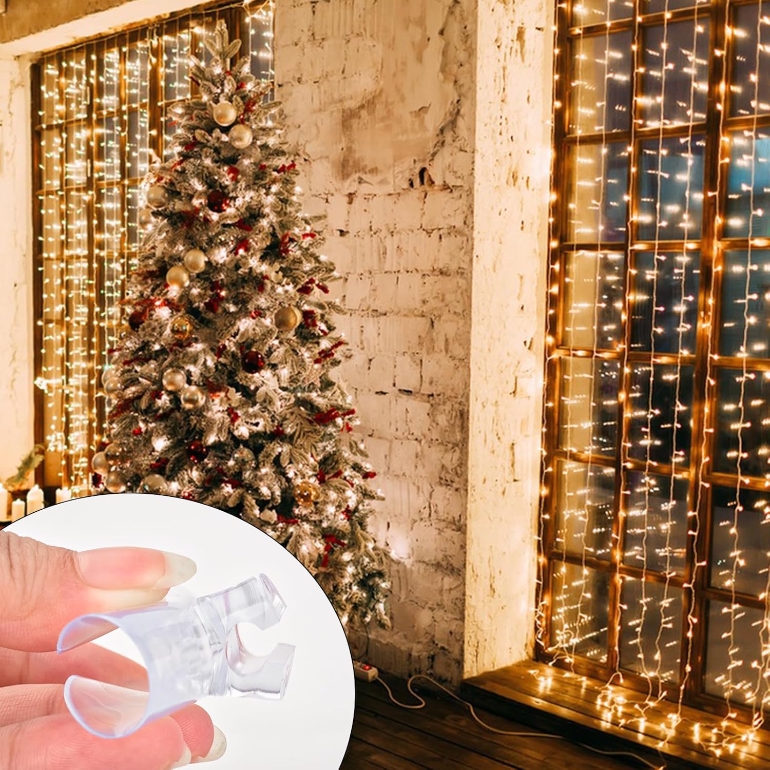 Christmas Light String Suction Cup Holders & Hooks for Seasonal Lights & Xmas Decorations (50Pcs) V1258-DP02-B-929