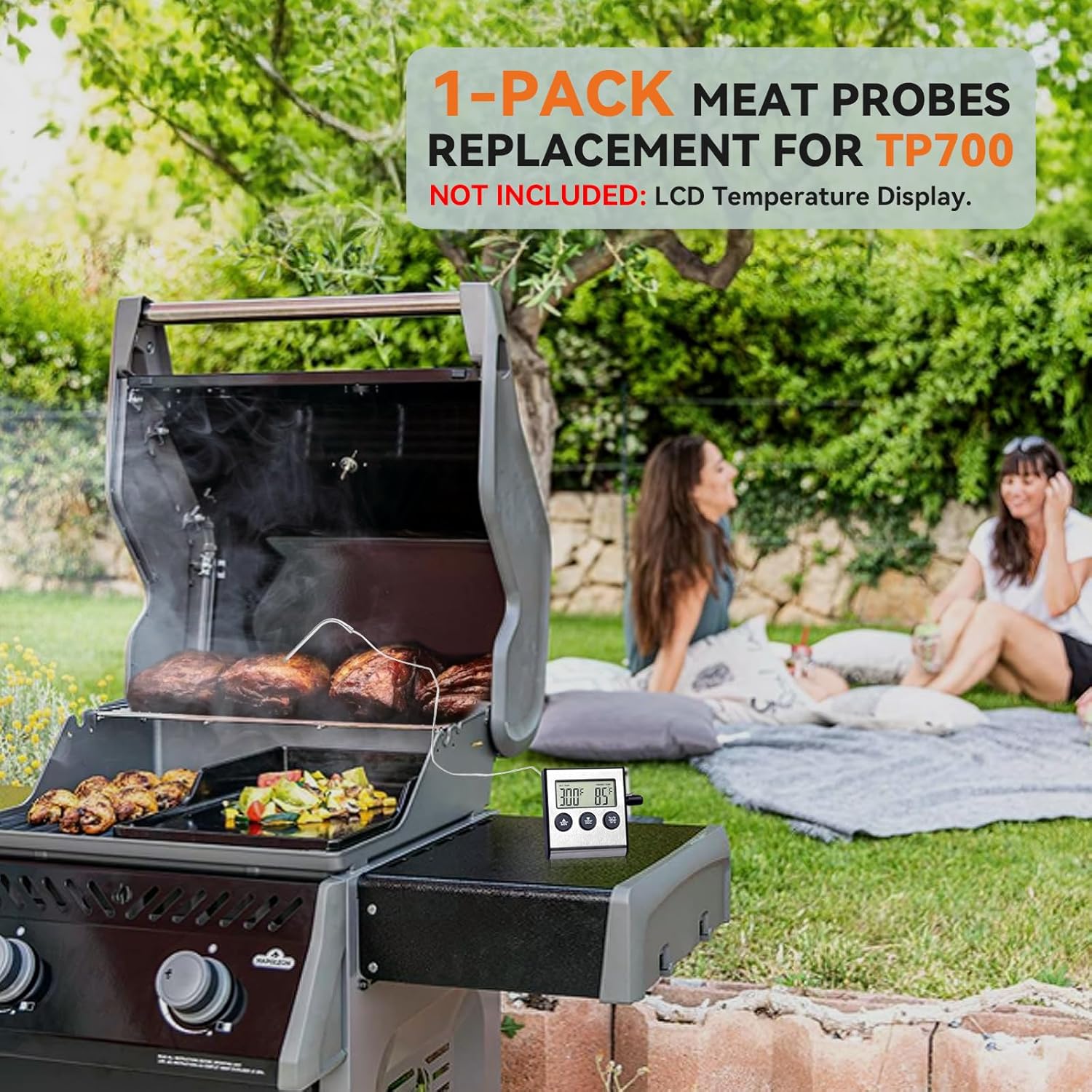 Tp700 Probe Thermometer Digital Meat Food Grill BBQ Cooking Kitchen Thermometer, 1 Pack (1 Piece) V1258-DP02-B-934