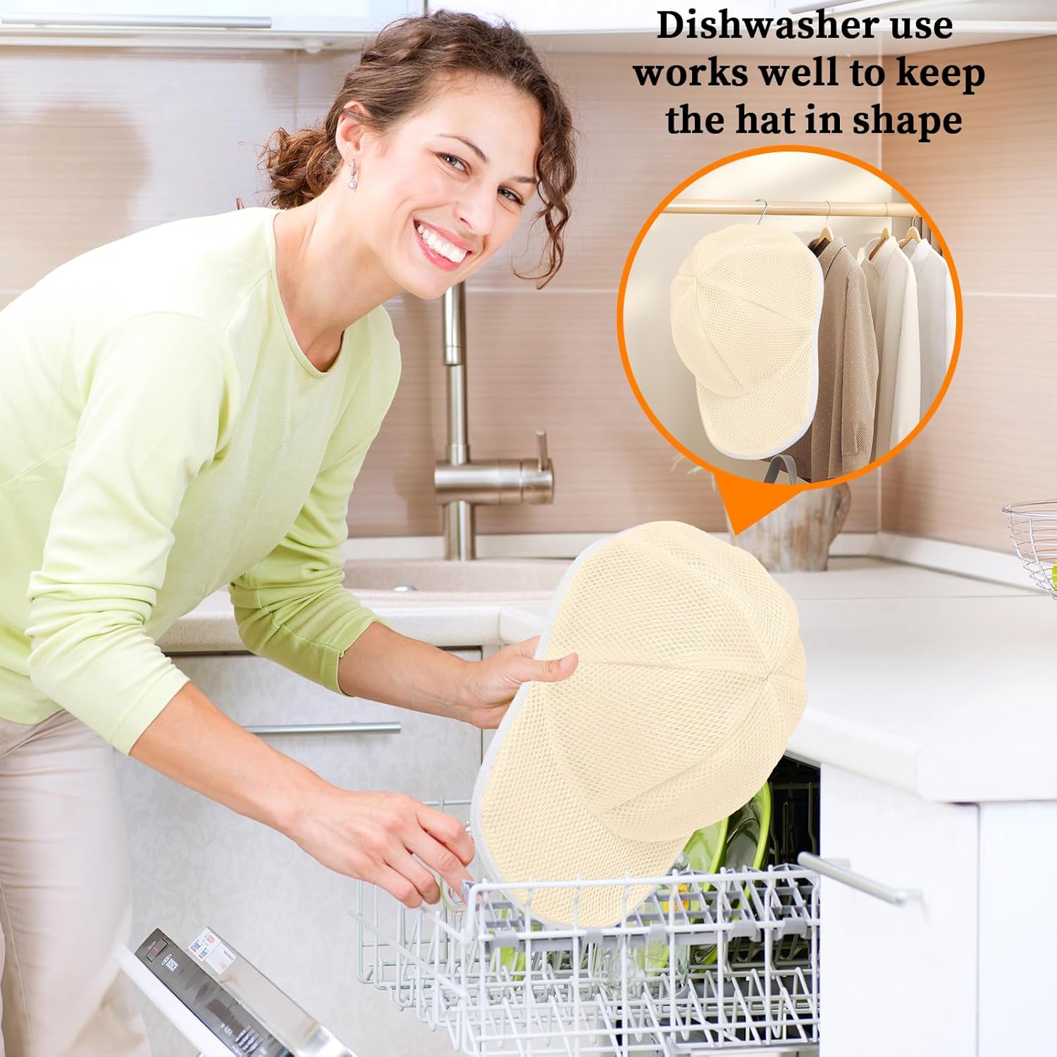 Coopahce Hat Washer for Washing Machine, Hats Cleaner for Baseball Caps, Hat Washing Cage Cap Washer, V1258-DP02-B-936