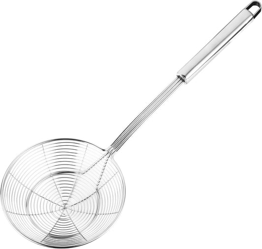 Solid Stainless Steel Spider Strainer Skimmer Ladle for Cooking and Frying, Kitchen Utensils Wire Strainer V1258-DP02-B-94