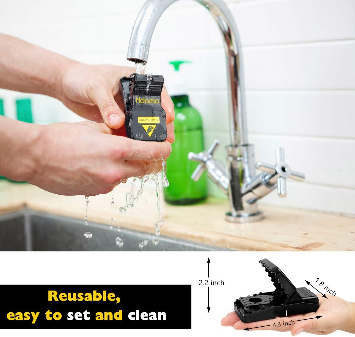 Mouse Trap, Mouse Traps That Work Small Mice Trap Outdoor Indoor Best Snap Traps for Mouse/Mice Safe and V1258-DP02-B-944