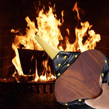 17" x 7.5" Fireplace Wood Bellows Fireplace Bellows Outdoors Barbeque Grill Chimney Hand Bellow Wood Bellows V1258-DP02-B-947