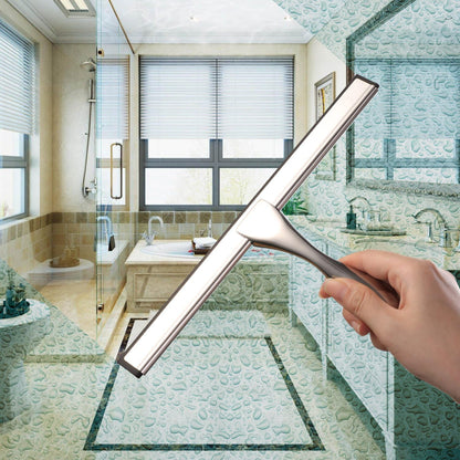 All-Purpose Shower Squeegee for Shower Doors, Bathroom, Window and Car Glass - Stainless Steel, 10 Inches V1258-DP02-B-96