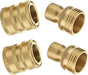 Garden Hose Quick Connect Fittings, 3/4 Inch GHT Solid Brass, Quick Connector Set, 2-Pack V1258-DP02-B-960