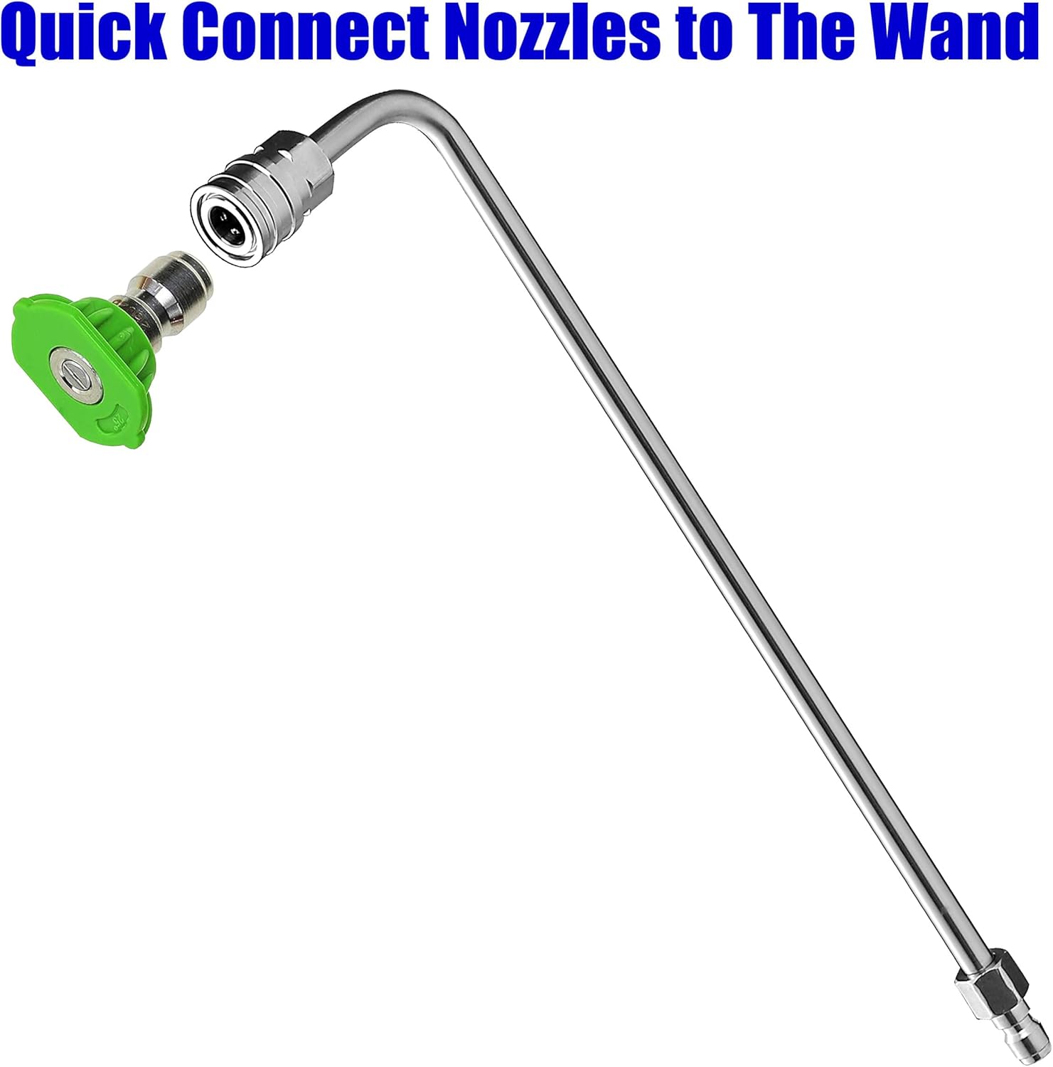 Pressure Washer Wand Extension, 90 Degree Curved Angled, Undercarriage and Gutter Cleaner Attachment, 1/4 V1258-DP02-B-963