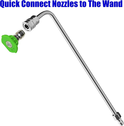 Pressure Washer Wand Extension, 90 Degree Curved Angled, Undercarriage and Gutter Cleaner Attachment, 1/4 V1258-DP02-B-963