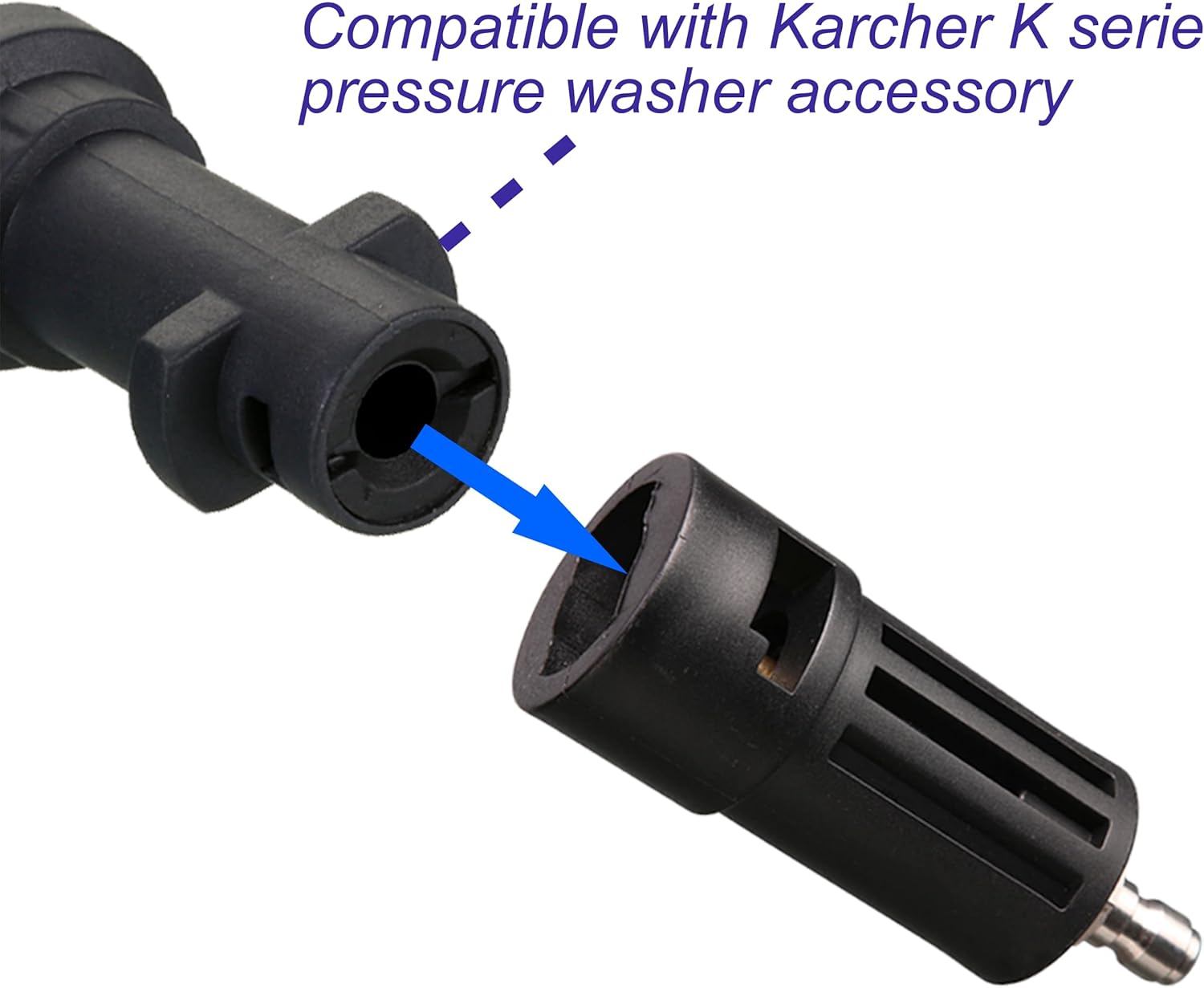 Compatible Pressure Washer Adapter, Compatible with Karcher Power Washer Accessory, 1/4'' Quick Connect V1258-DP02-B-967