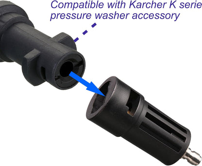 Compatible Pressure Washer Adapter, Compatible with Karcher Power Washer Accessory, 1/4'' Quick Connect V1258-DP02-B-967