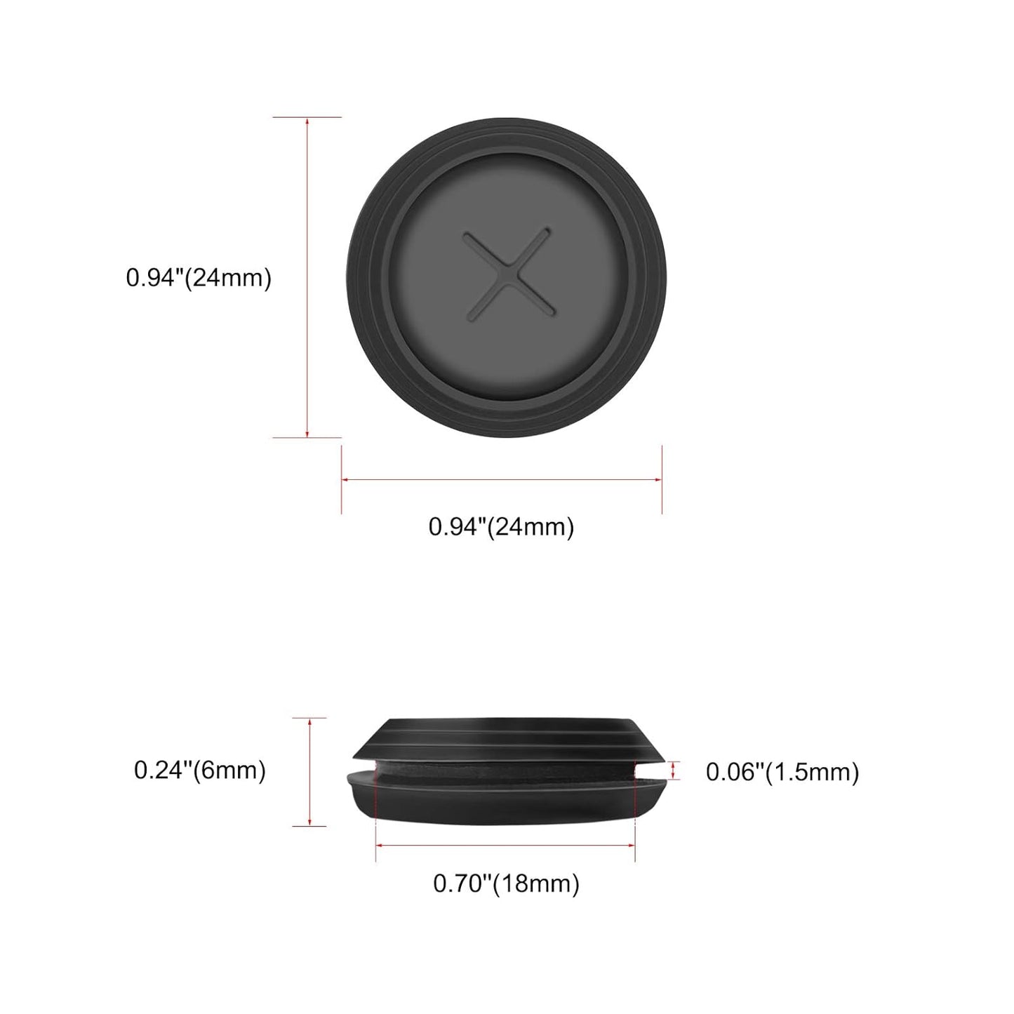 Replacment Rubber Meat Probe Grommet Compatible with Traeger Wood Pellet Grills, 2 Pack V1258-DP02-B-972