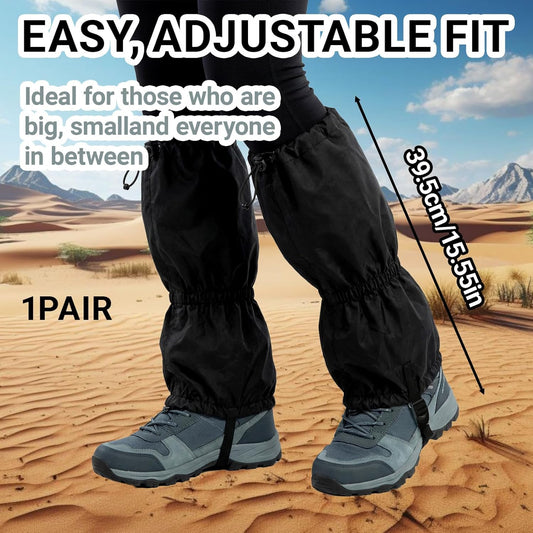 1Pair Adjustable Leg Gaiters - Lightweight Waterproof Leg Guards for Men & Women - Anti-Mosquito Bites Gators V1258-DP02-B-979