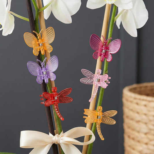 36Pcs Orchid Clips - Cute Butterfly & Dragonfly Plant Clips Orchid Support Clips - Portable Vine Clips for V1258-DP02-B-980
