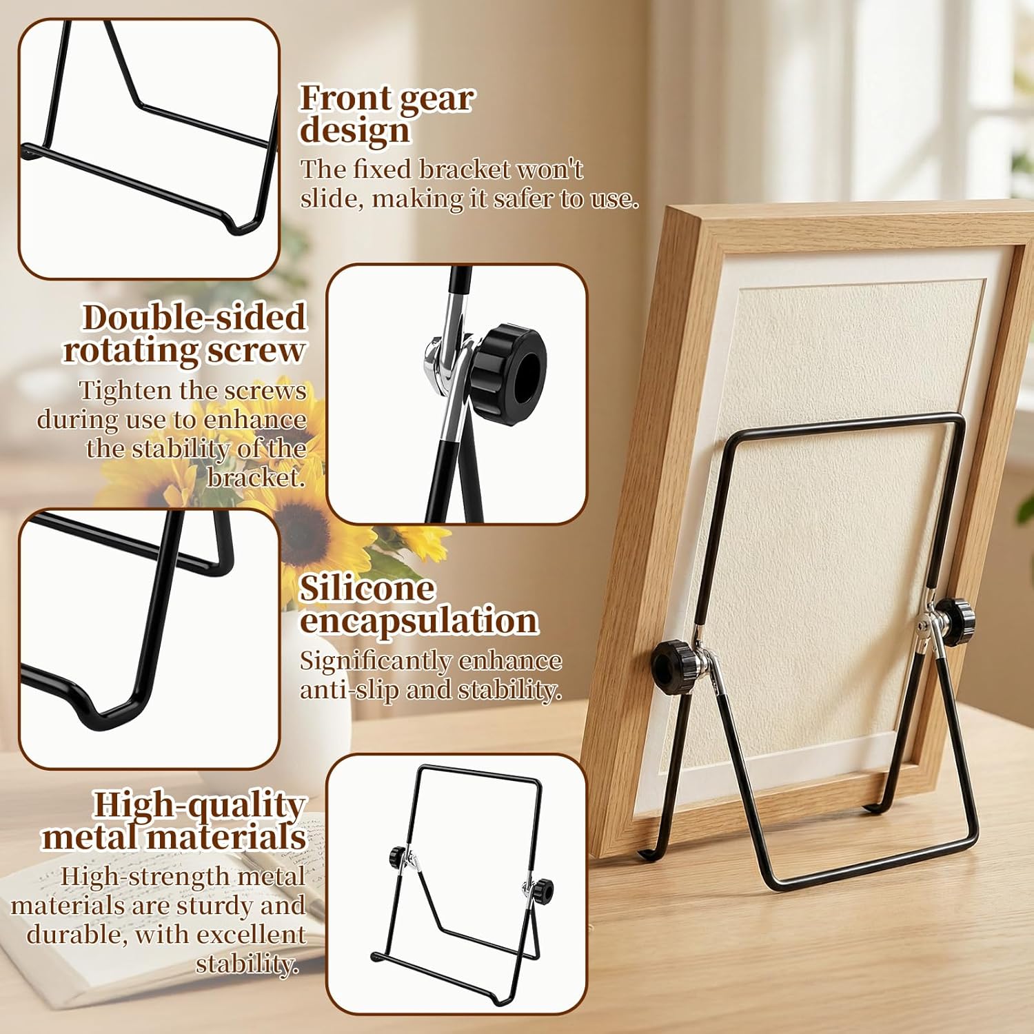 Frame Stand Replacement Compatible with FrameoDigital - Adjustable & Foldable Photo Frame Holders Fits for V1258-DP02-B-983
