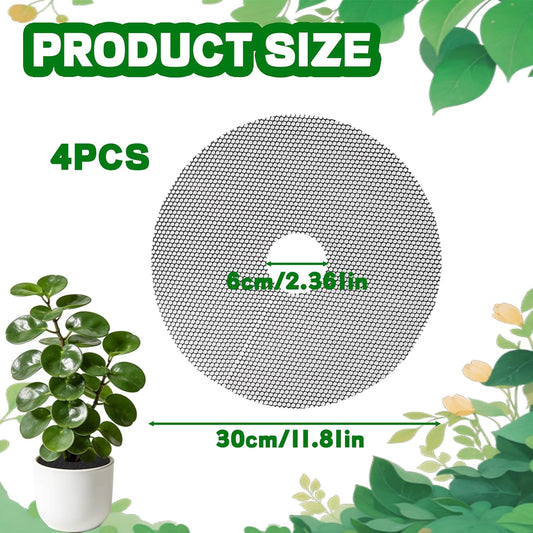 4-Pack Plant Pot Grids- 15.7 Inch Cuttable Mesh Plant Pot Soil Covers -Protectors from Animals - Plant V1258-DP02-B-988