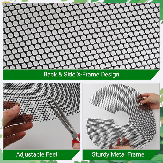 4-Pack Plant Pot Grids- 15.7 Inch Cuttable Mesh Plant Pot Soil Covers -Protectors from Animals - Plant V1258-DP02-B-988