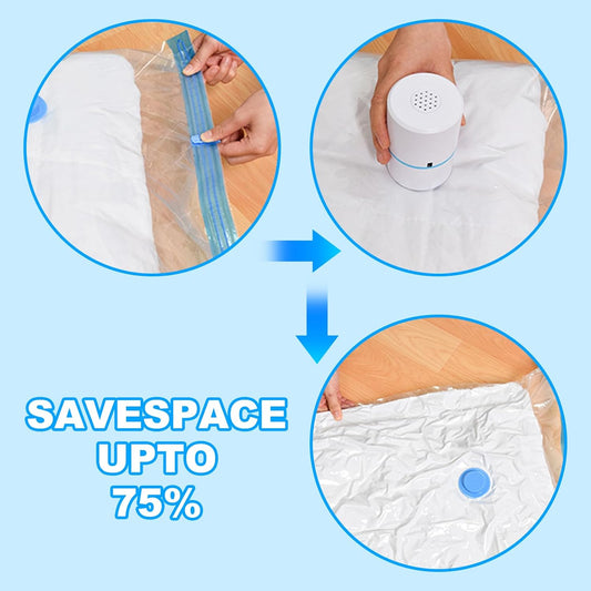 4-Pack Vacuum Compression Space Saving Storage Bags - 13.8 x19.7in Roll-Up Travel Vacuum Seal Bags for V1258-DP02-B-990