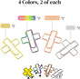 Paperclip Pen Holder, Metal Pen Clips, Heart Shaped+Cross Shaped, 16 Pack V1258-DP02-B-996
