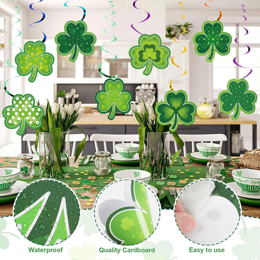 Shamrocks Clover Cutouts for Classroom Bulletin Board Decorations,Large St. Patrick's Day Shamrock Paper V1258-DP02-B-999