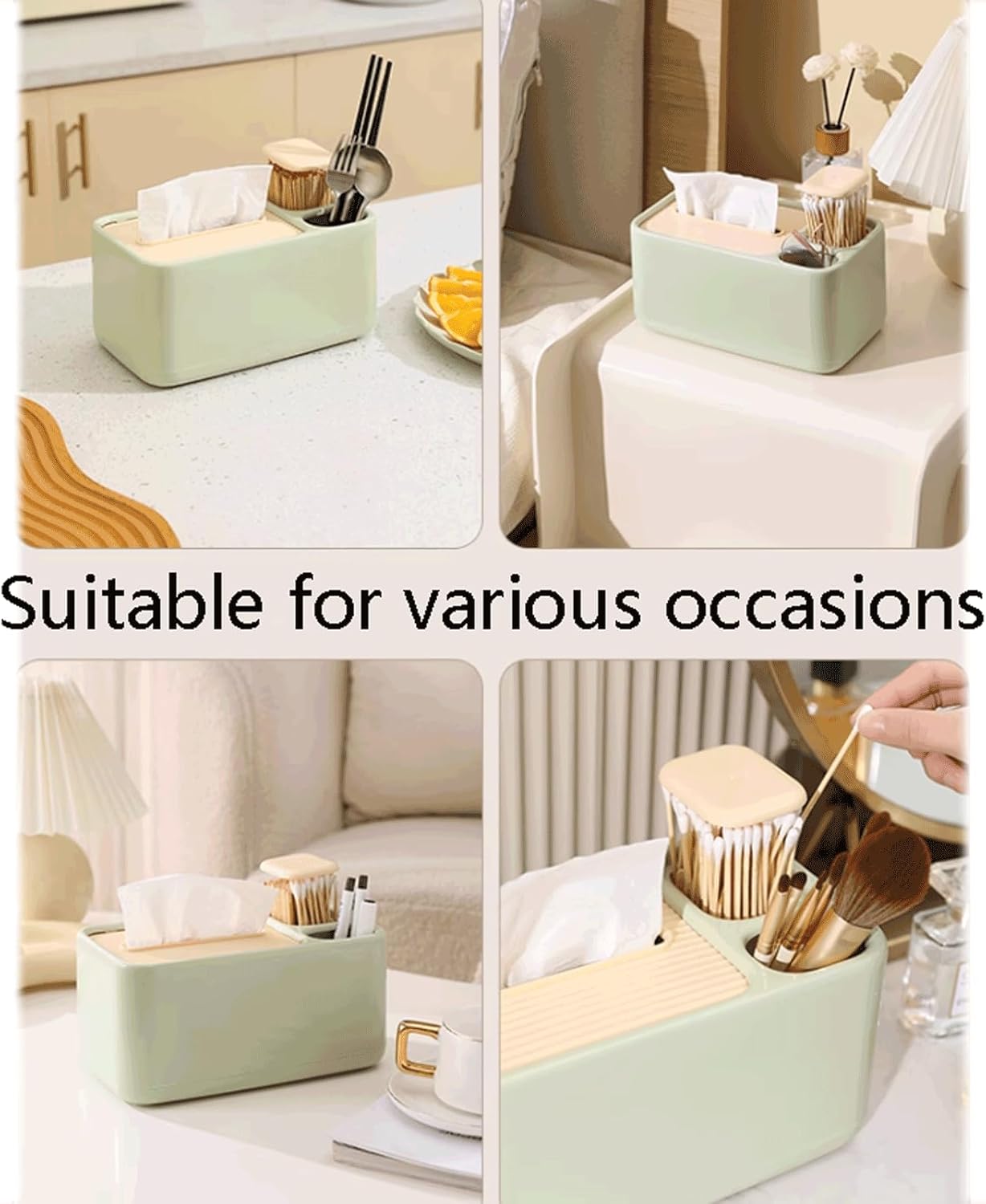 2 Pack Desk Organizer with Compartments for Pens and Toothpicks - Office Supply Storage Solution V1258-DP02-BOL-100
