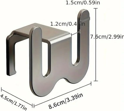 Wall-Mounted Aluminium Slipper Holder - Self-Adhesive Space-Saving Organizer - 2 Pack V1258-DP02-BOL-101