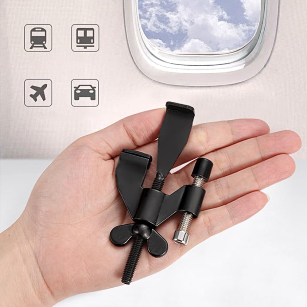 Portable Door Lock - Extra Security for Hotels & Travel - Self-Adhesive No Drilling Required - Black - 1 Piece V1258-DP02-BOL-103