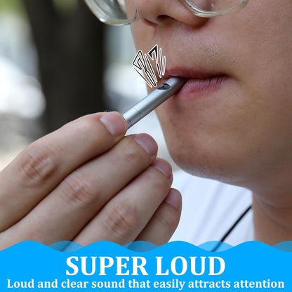 2 Silver Double Loop Whistles for Camping Hiking Pet Training Sports V1258-DP02-BOL-107