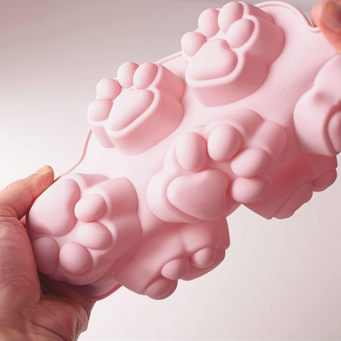 7-Cavity Silicone Cat Paw Mould Chocolate Fondant Ice Cube Tray Food Safe Baking Mold V1258-DP02-BOL-111