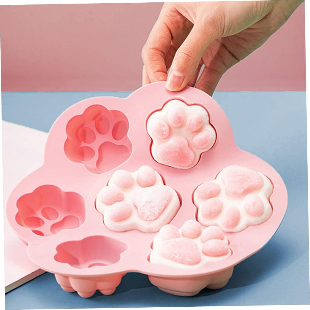 7-Cavity Silicone Cat Paw Mould Chocolate Fondant Ice Cube Tray Food Safe Baking Mold V1258-DP02-BOL-111