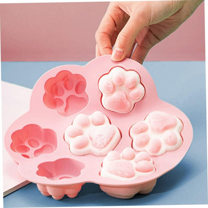 7-Cavity Silicone Cat Paw Mould Chocolate Fondant Ice Cube Tray Food Safe Baking Mold V1258-DP02-BOL-111