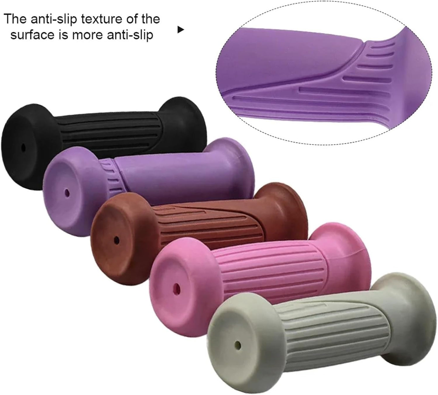 Comfortable Purple Bike Handlebar Grips Pair Non-Slip Cycling Handle Bar Covers V1258-DP02-BOL-116