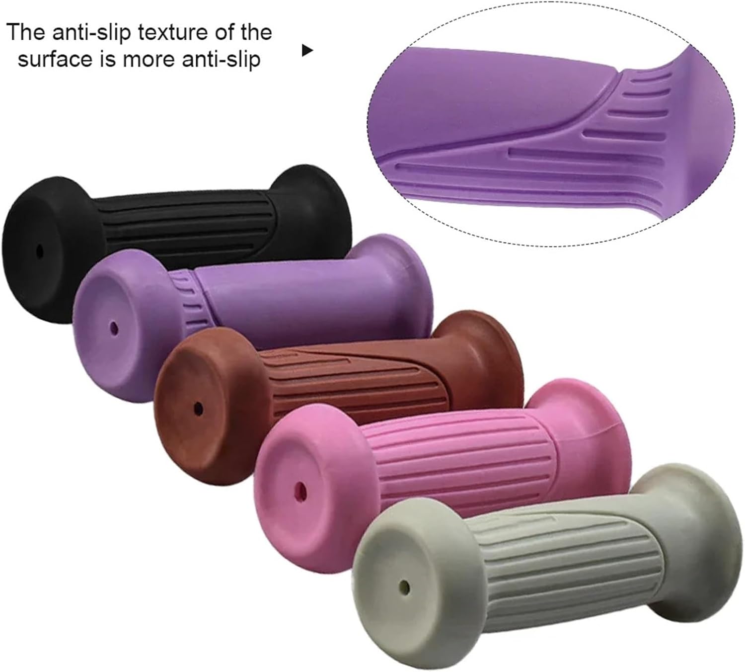 Comfortable Purple Bike Handlebar Grips Pair Non-Slip Cycling Handle Bar Covers V1258-DP02-BOL-116