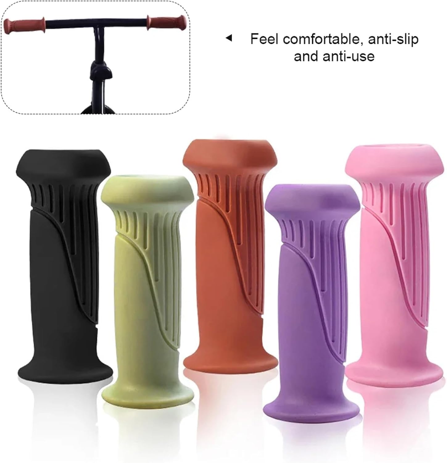 Comfortable Purple Bike Handlebar Grips Pair Non-Slip Cycling Handle Bar Covers V1258-DP02-BOL-116