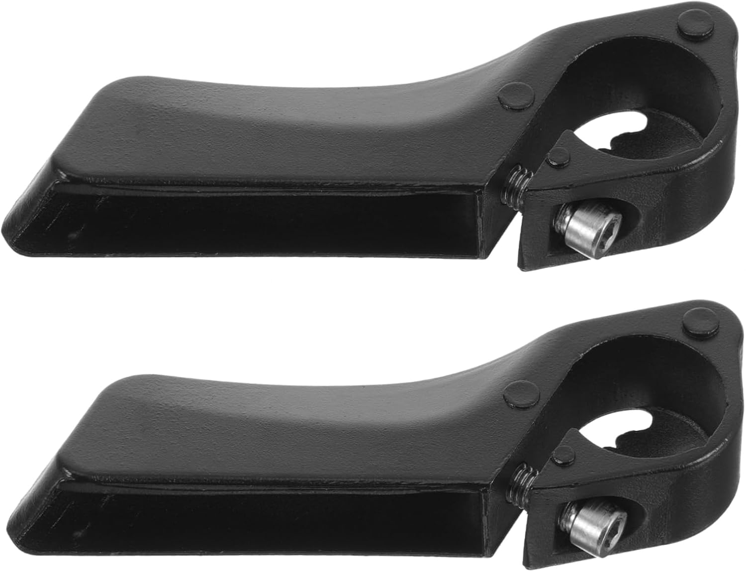 2 Pack Mountain Bike Handlebar Grips Metal & Plastic Anti-Slip Black Bicycle Hand Grips V1258-DP02-BOL-118