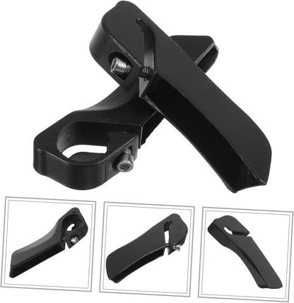 2 Pack Mountain Bike Handlebar Grips Metal & Plastic Anti-Slip Black Bicycle Hand Grips V1258-DP02-BOL-118
