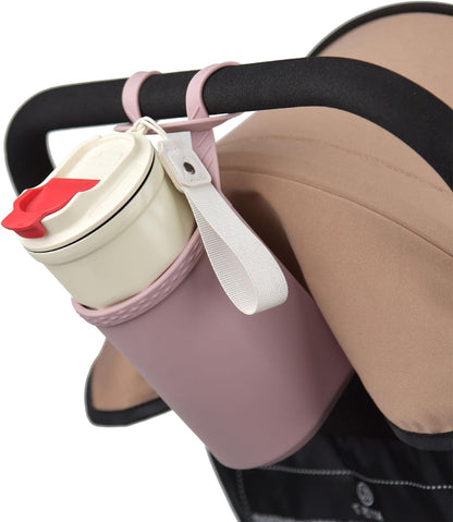 Universal Pink Stroller Silicon Cup Holder Hanging Storage Bag V1258-DP02-BOL-119