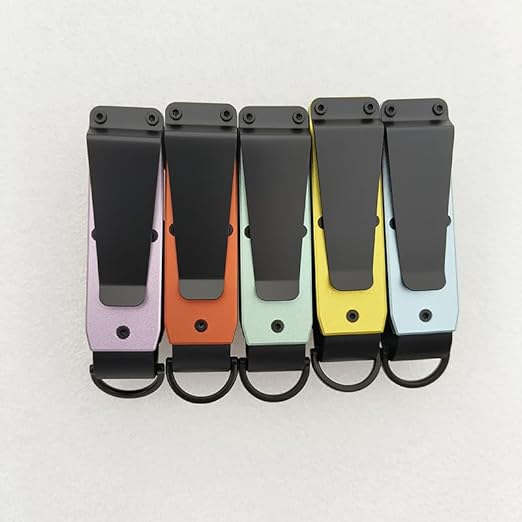 Compact Aluminium Key Organizer 2-6 Keys Yellow-Green Minimalist Key Holder for Car & Home V1258-DP02-BOL-12