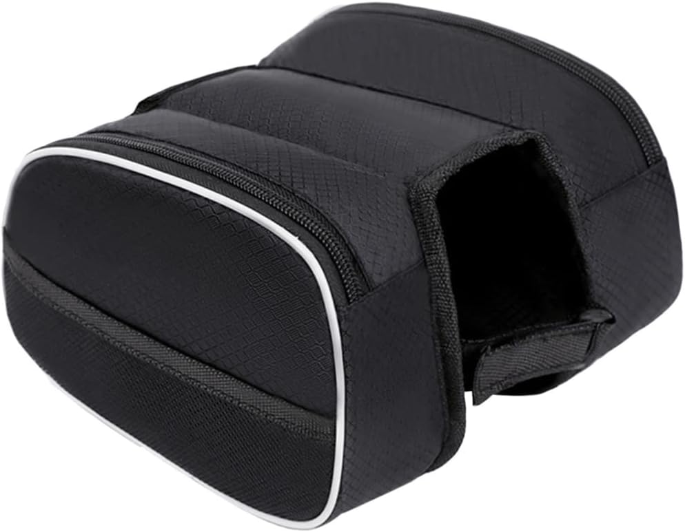 Waterproof Front Bike Frame Bag 19x12.5x6 cm Black V1258-DP02-BOL-123