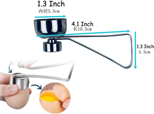 Egg Shell Cutter with Spring Mechanism for Soft and Hard Boiled Eggs Silver 1 Piece V1258-DP02-BOL-126