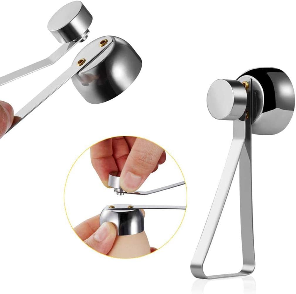Egg Shell Cutter with Spring Mechanism for Soft and Hard Boiled Eggs Silver 1 Piece V1258-DP02-BOL-126